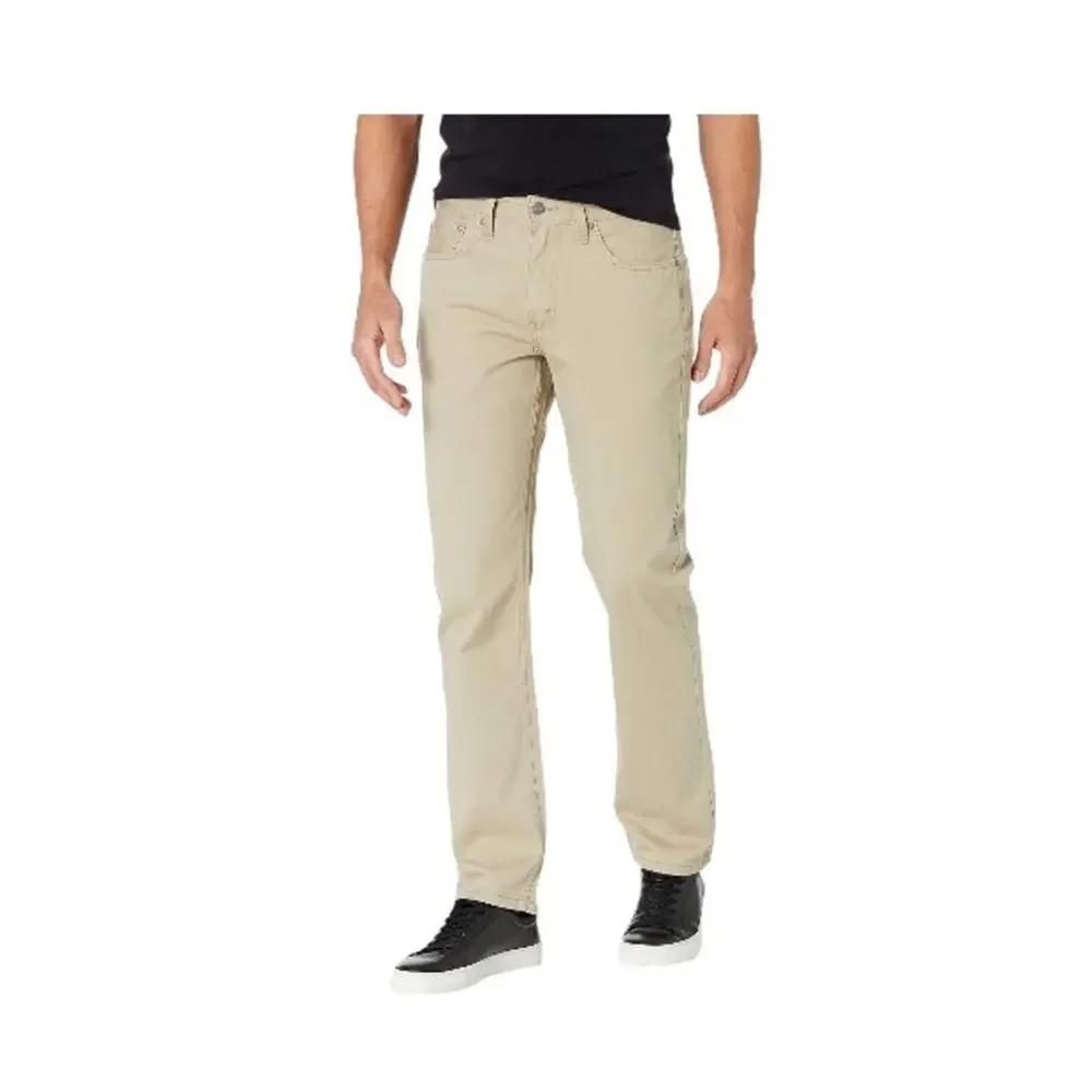Levi's Men's 514 Straight Fit Cut Jeans Light Khaki Tan Ivory Pants Size 36 x 32